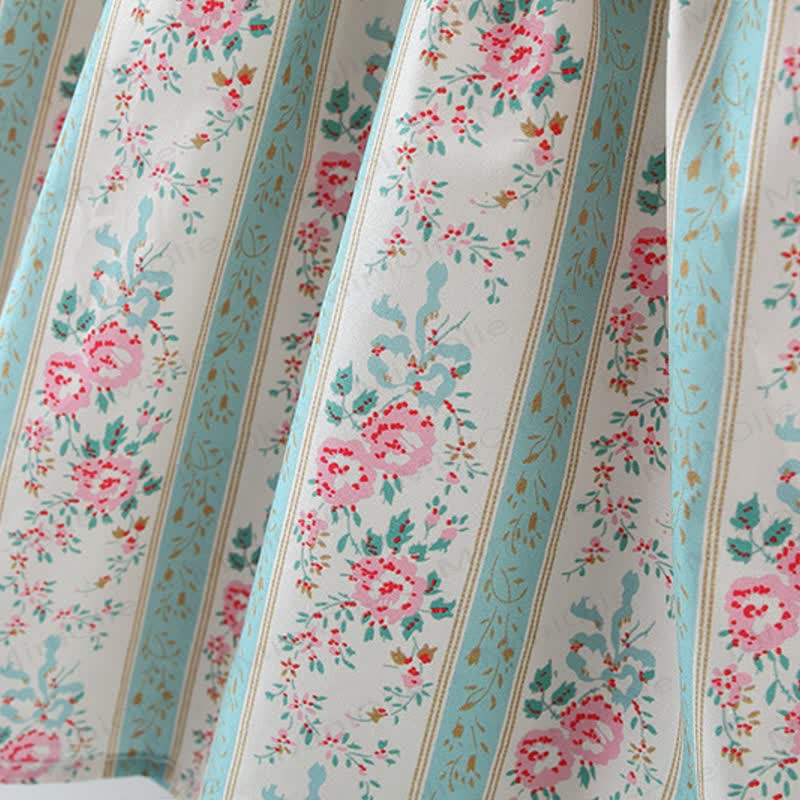 Baby Toddler Girl Pink Flower Stripe Lapel Dress  - image 6