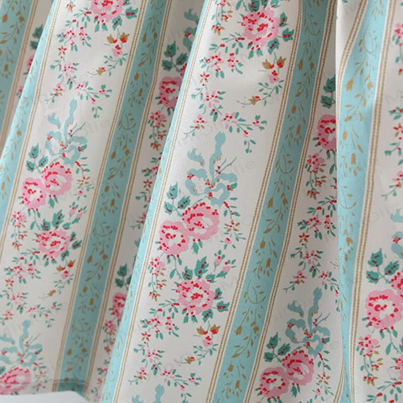 Baby Toddler Girl Pink Flower Stripe Lapel Dress  - image 6