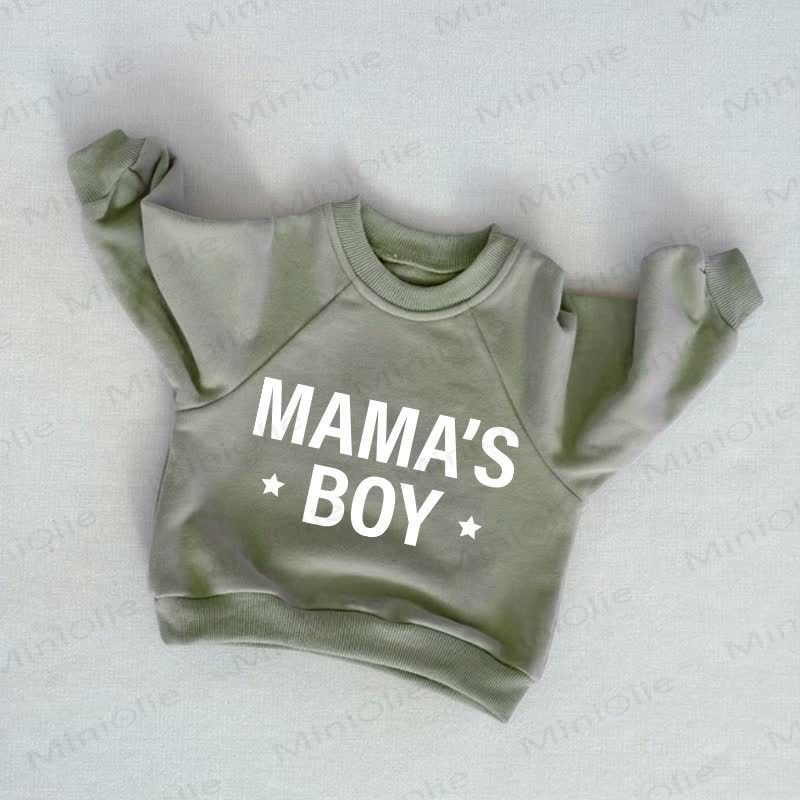 MAMA'S BOY Baby Toddler Star Grey Green Sweatshirt - Grey Green - 3-5T - image 1