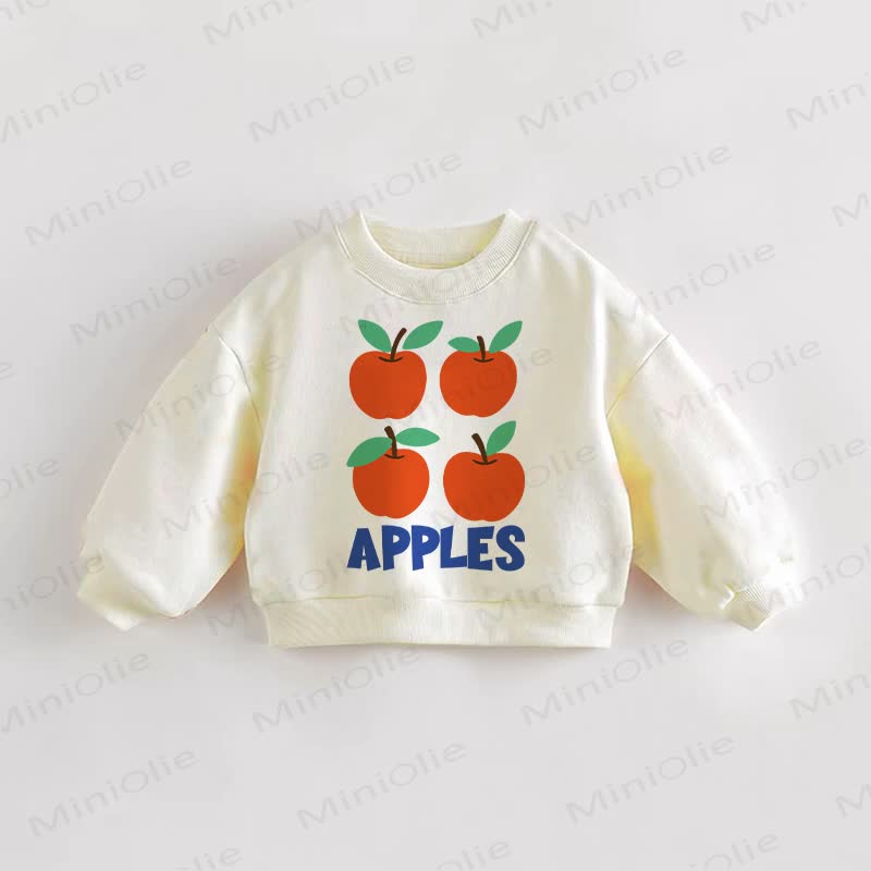 APPLES Baby Toddler Beige Sweatshirt - Cream - 3-5T - image 1