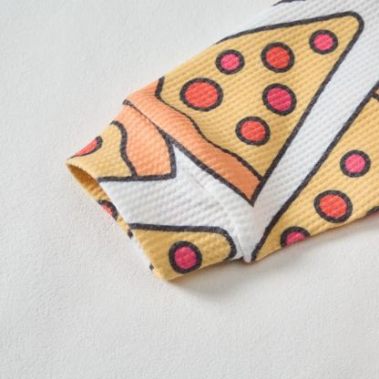 Baby Toddler Pizza Waffle 2-piece Beige Set - image 4