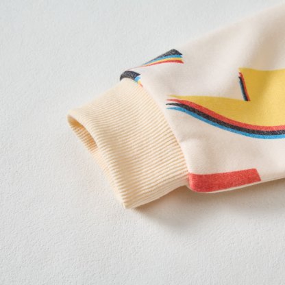 Baby Toddler Colored Lightning Waffle 2-piece Beige Set - image 3