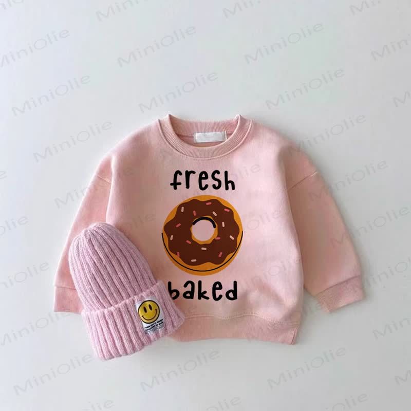 FRESH BAKED Baby Girl Pink Sweatshirt - Pink - 2-3T - image 1