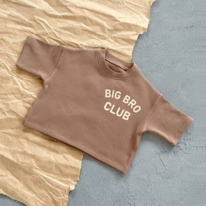 BIG BRO CLUB Baby Summer Casual T-Shirt - Brown - 2-3T - image 3
