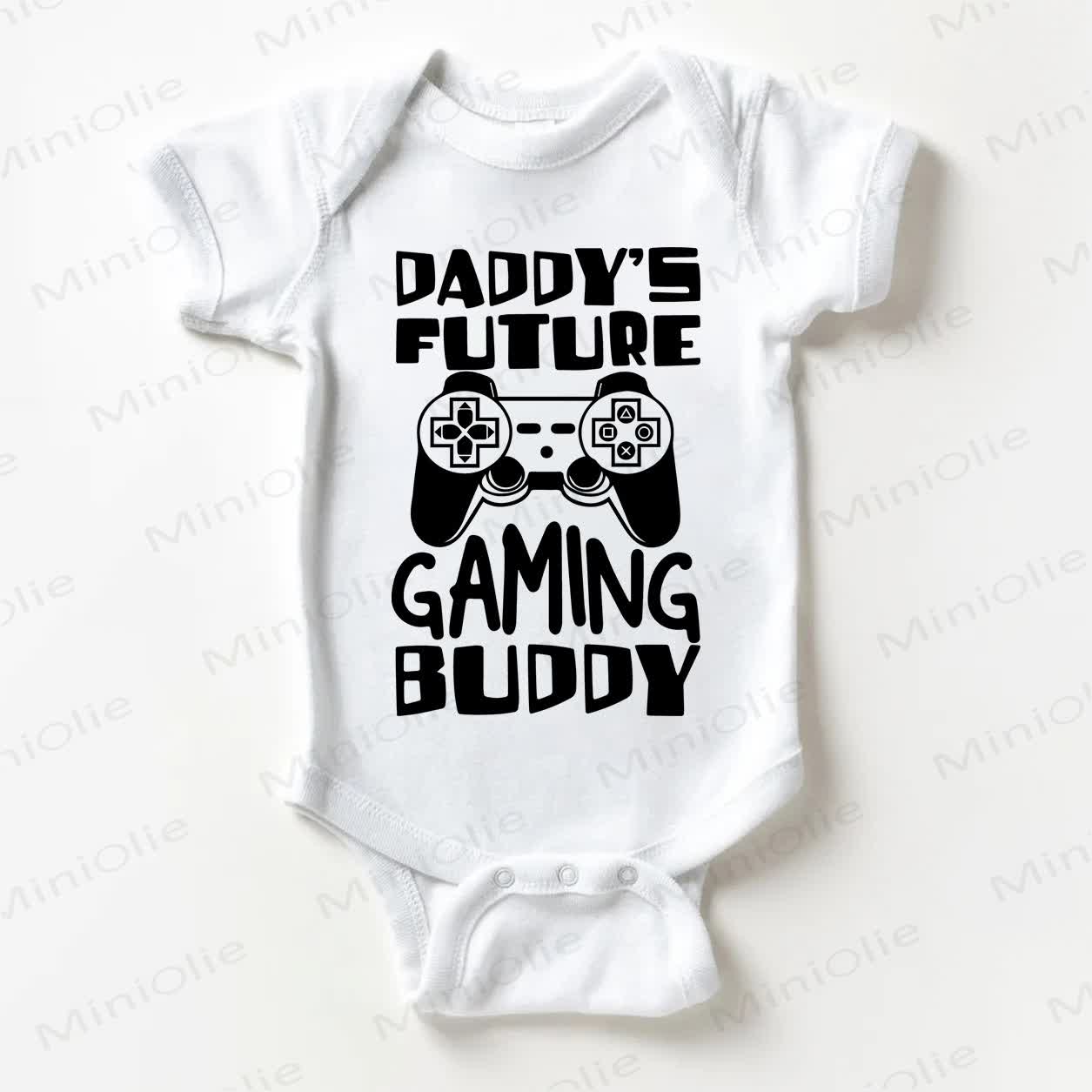 DADDY'S FUTURE GAMING BUDDY Baby White Bodysuit - White - 18-24M - image 1