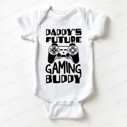DADDY'S FUTURE GAMING BUDDY Baby White Bodysuit - White - 18-24M - image 1