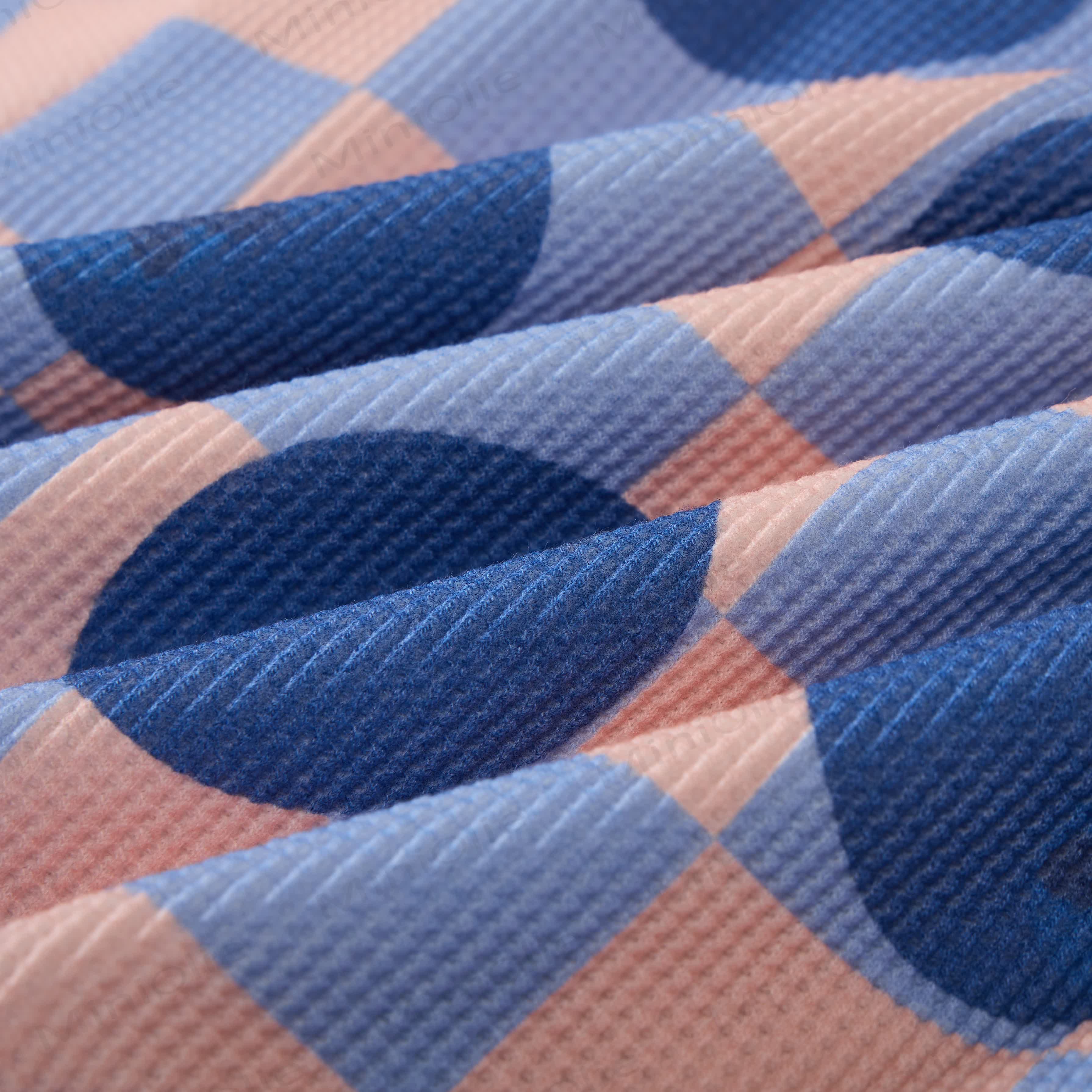 Baby Waffle Checkerboard Blueberry Sweatshirt 2-piece Set - image 4