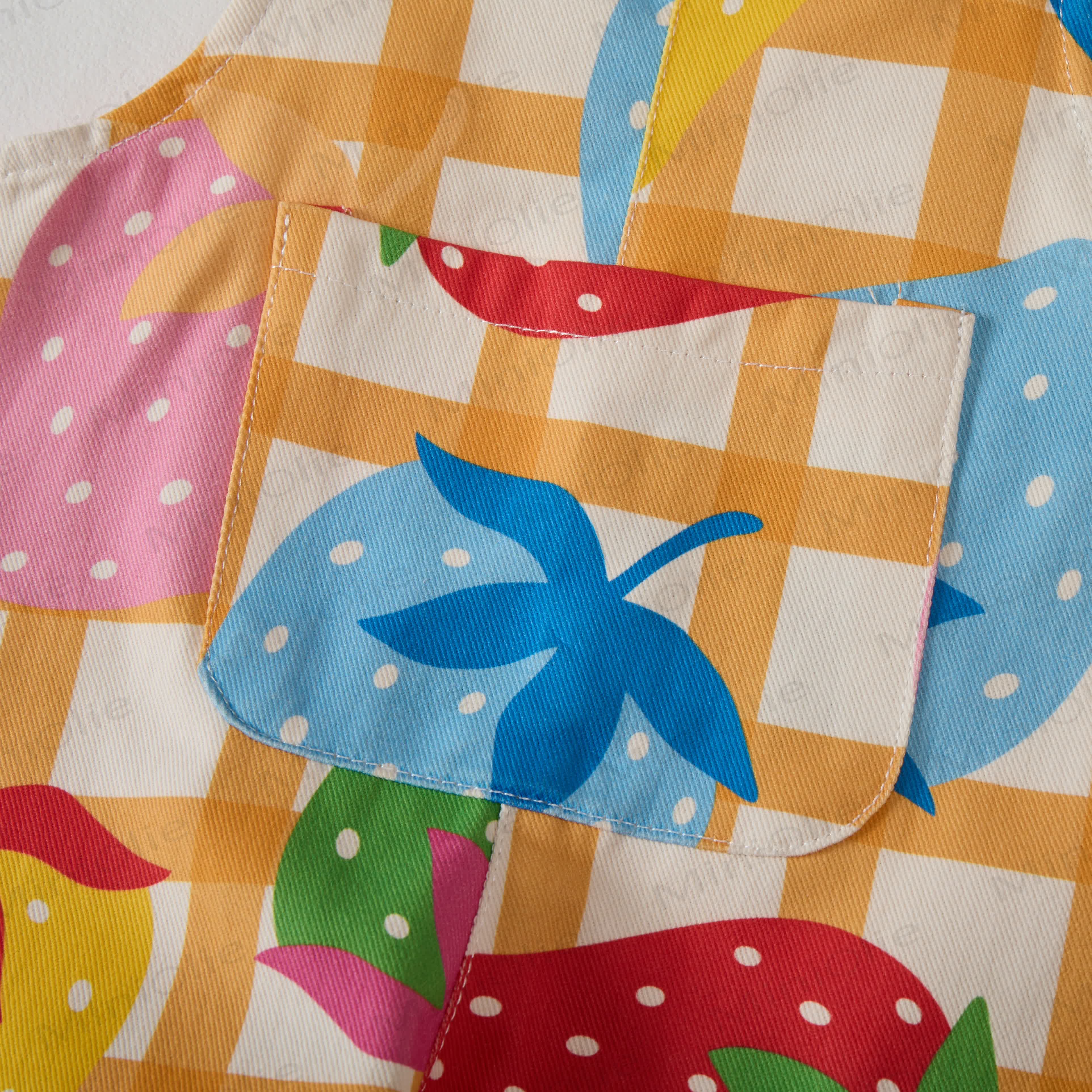 Baby Toddler Plaid Colorful Strawberry Overalls - image 5