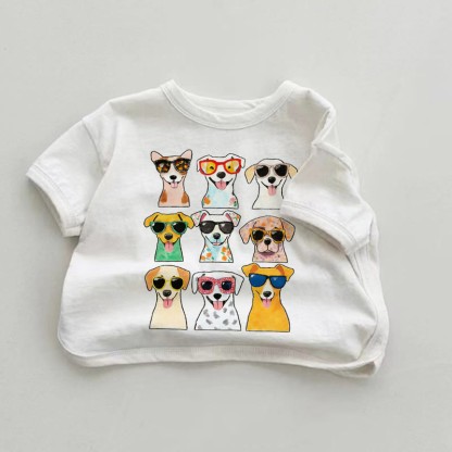 Baby Funny Dogs White T-shirt - White - 18-24M - image 1