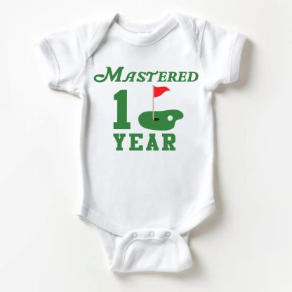 MASTERED 1 YEAR Baby Golf White Bodysuit - White - 18-24M - image 1