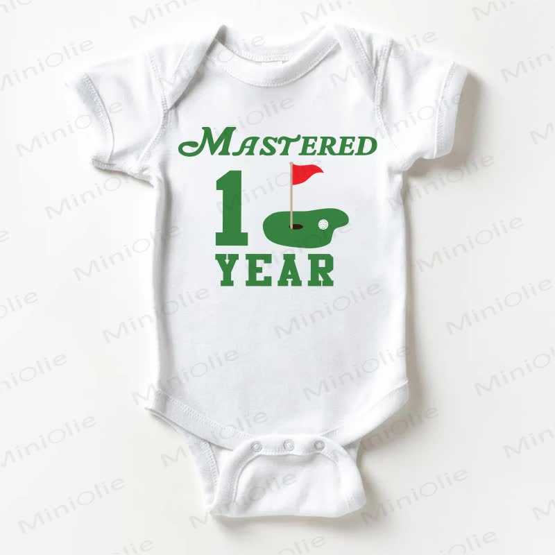 MASTERED 1 YEAR Baby Golf White Bodysuit - White - 18-24M - image 1