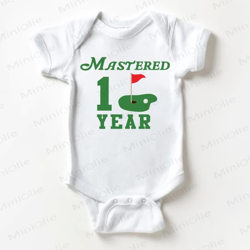 MASTERED 1 YEAR Baby Golf White Bodysuit - White - 18-24M - image 1