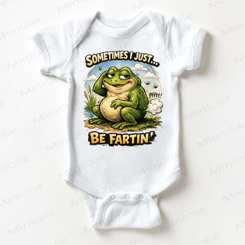 SOMETIMES I JUST BE FARTIN' Baby Flog Bodysuit - White - 18-24M - image 1