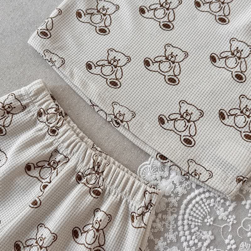Baby Bear Waffle Tee and Shorts 2-piece Set - image 7
