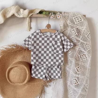 Baby Plaid Waffle Tee and Shorts 2-piece Set - image 4