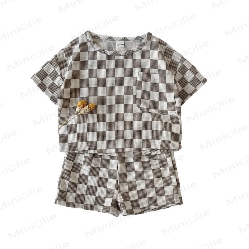 Baby Plaid Waffle Tee and Shorts 2-piece Set - image 11