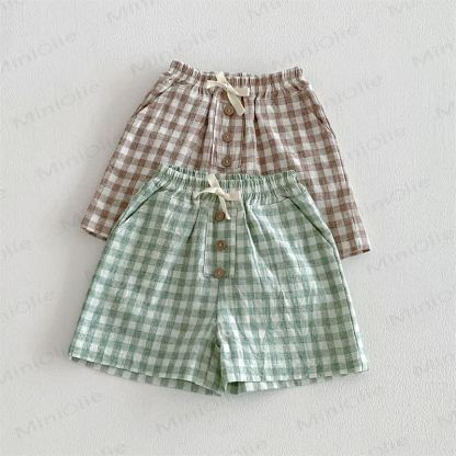 Baby Toddler Plaid Drawstring Shorts - image 2