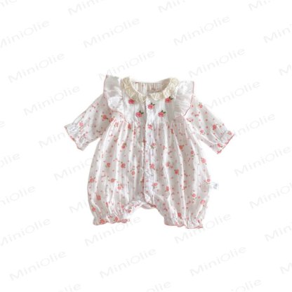Baby Floral Ruffled  Romper - image 8