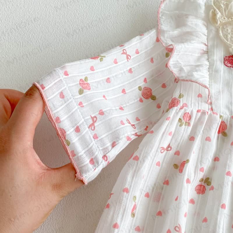 Baby Floral Ruffled  Romper - image 5