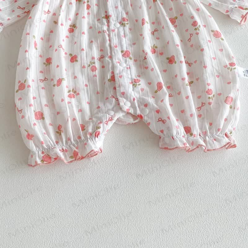 Baby Floral Ruffled  Romper - image 7