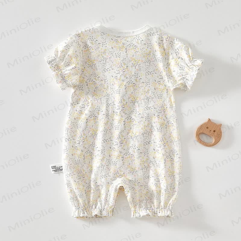 Baby Floral Yellow Romper - image 2