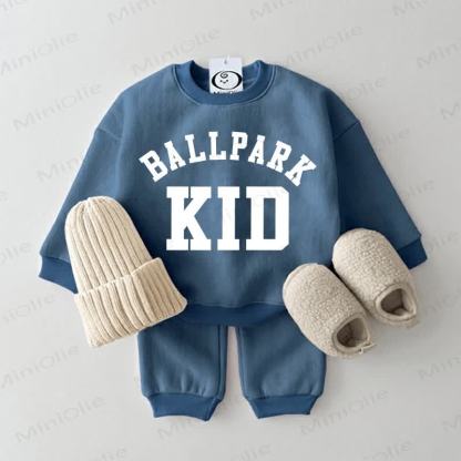 BALLPARK KID Baby Sweatshirt 2-piece Blue Set - Blue - 2-3T - image 1