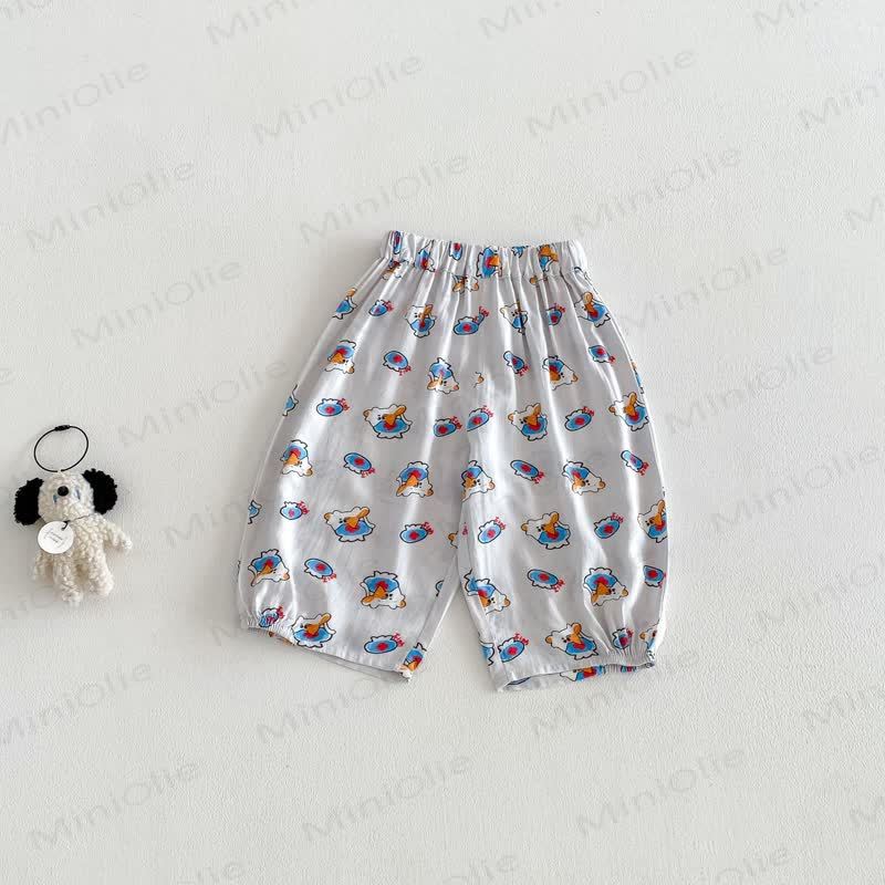 Baby Toddler Polka Dot Casual Pants - Gray Fish - 4-5T - image 4