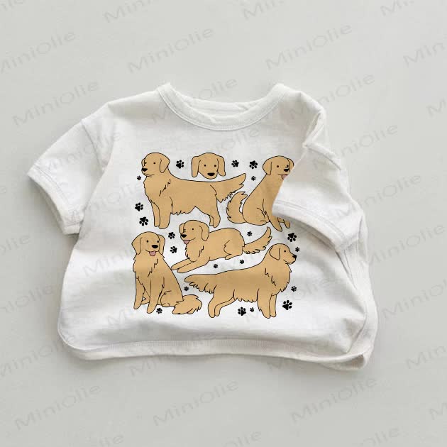 Baby Golden Retriever White T-shirt - White - 18-24M - image 1