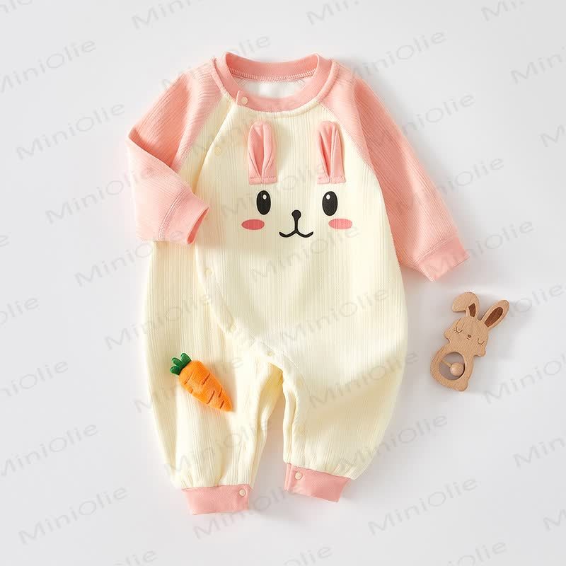 Baby Animal Fleece Lined Romper - Pink - 18-24M - image 3