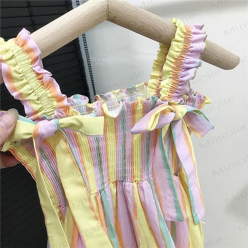 Toddler Girl Striped Strap Dress - image 2