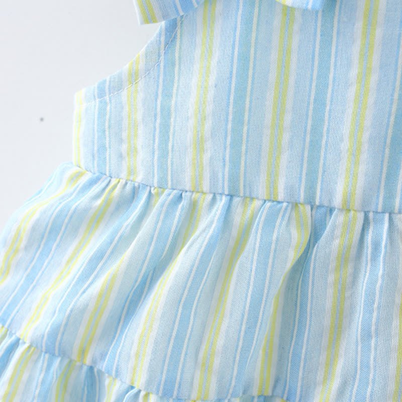 Baby Toddler Striped Dress with Hat - image 6