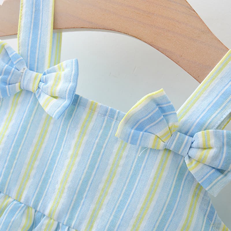 Baby Toddler Striped Dress with Hat - image 5