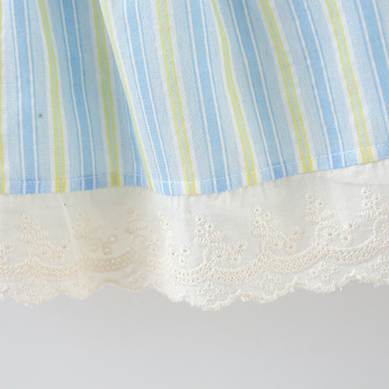 Baby Toddler Striped Dress with Hat - image 7