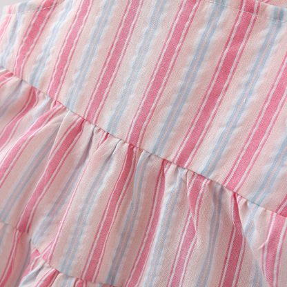 Baby Toddler Striped Dress with Hat - image 14