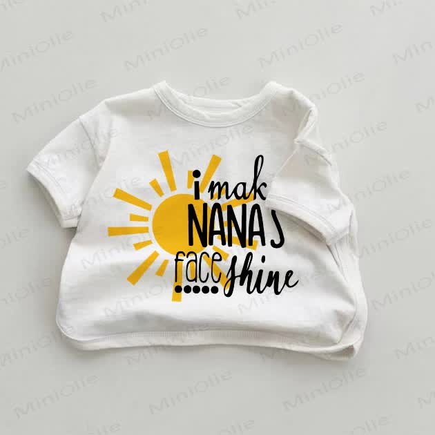 I MAKE NANA'S FACE SHINE Baby White T-shirt - White - 18-24M - image 1