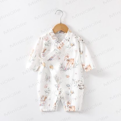 Baby Animal Bunny Kimono Romper - Panda - 18-24M - image 4