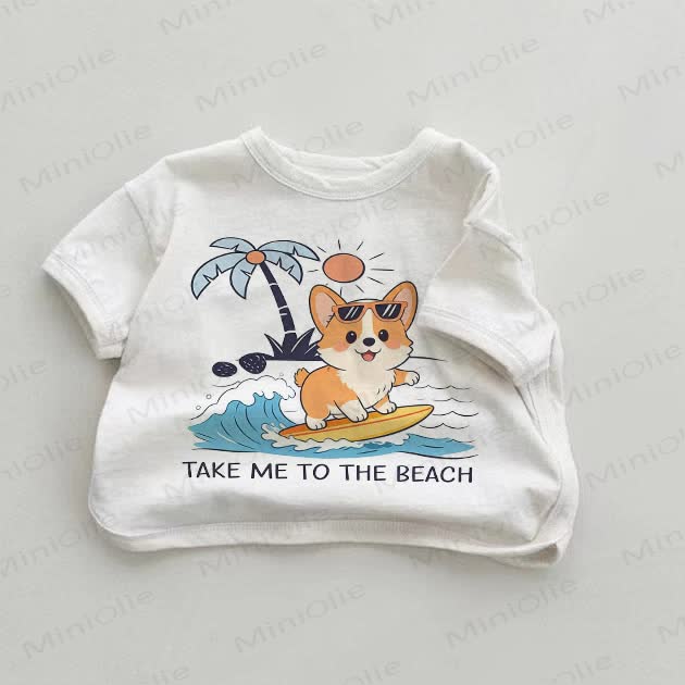 TAKE ME TO THE BEACH Baby White T-shirt - White - 18-24M - image 1