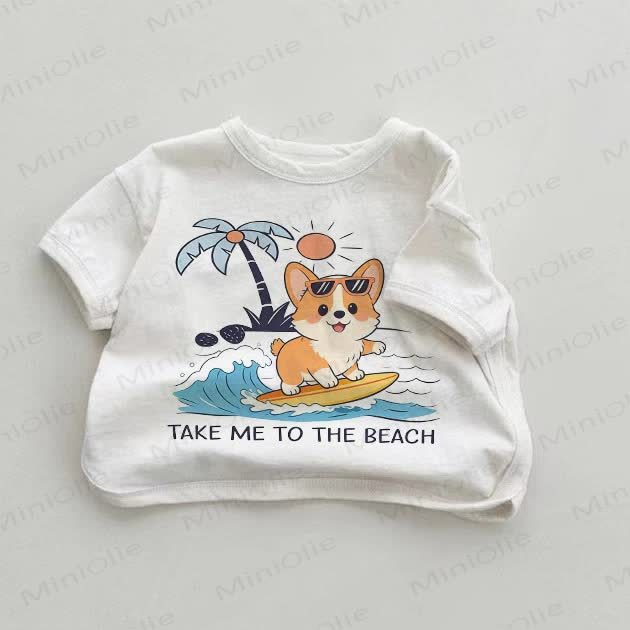 TAKE ME TO THE BEACH Baby White T-shirt - White - 18-24M - image 1
