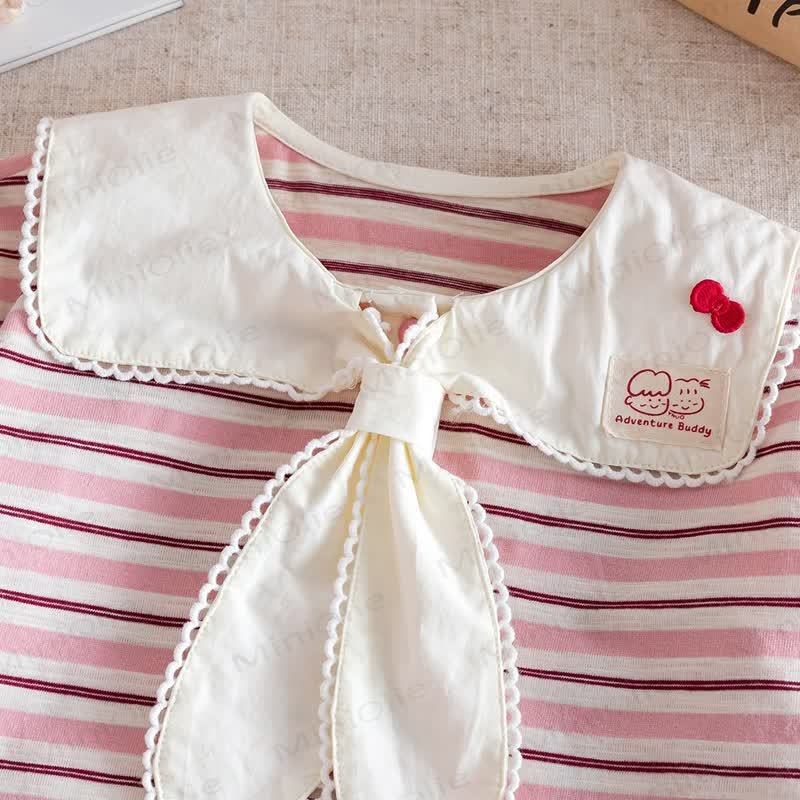 Baby Toddler Girl Pink Striped T-shirt - image 3