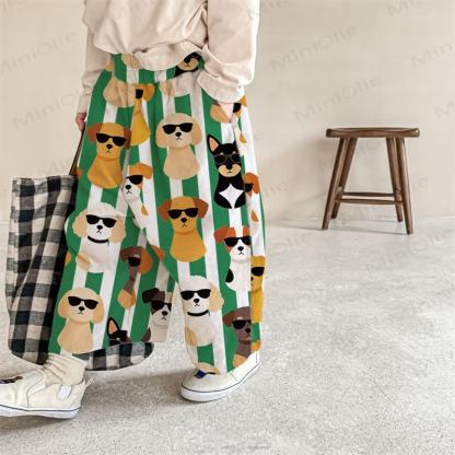 Baby Puppy Striped Pants - Green - 2-3T - image 1