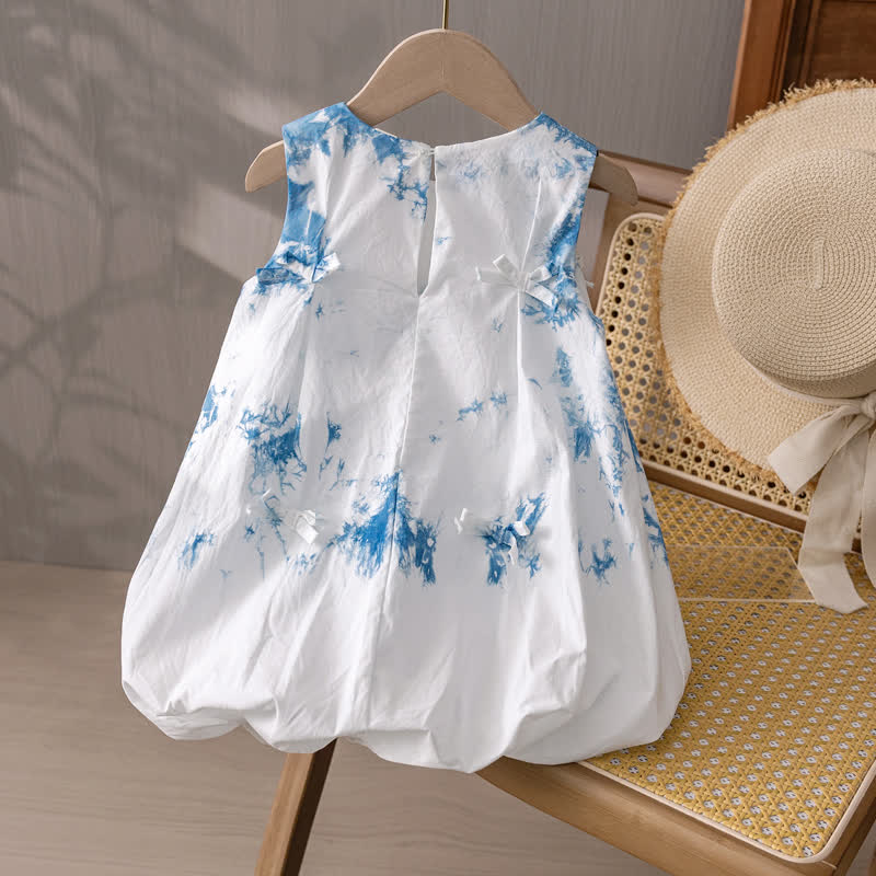 Toddler Bow Tie-dye Sleeveless Dress - image 2