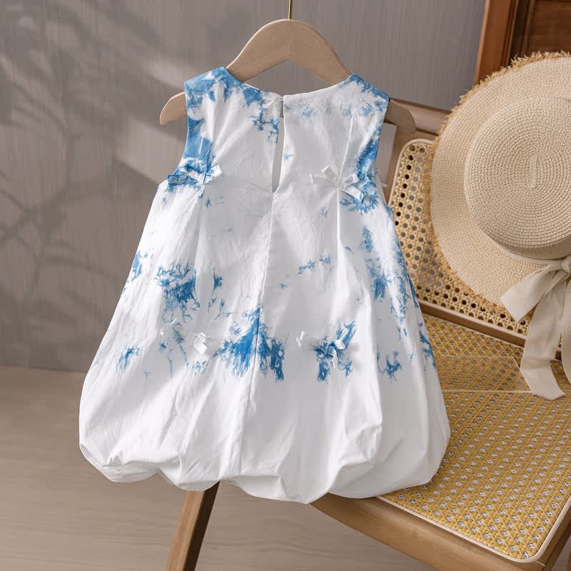 Toddler Bow Tie-dye Sleeveless Dress - image 2