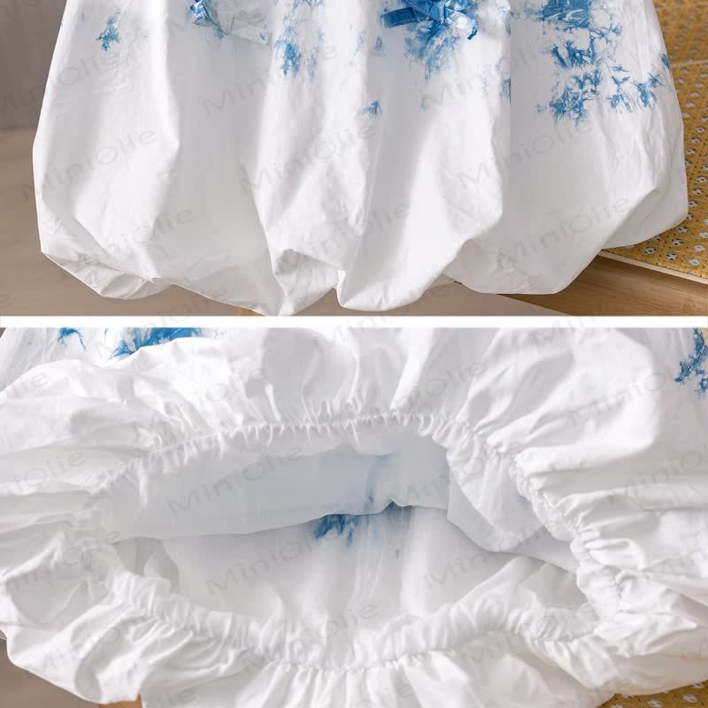 Toddler Bow Tie-dye Sleeveless Dress - image 4