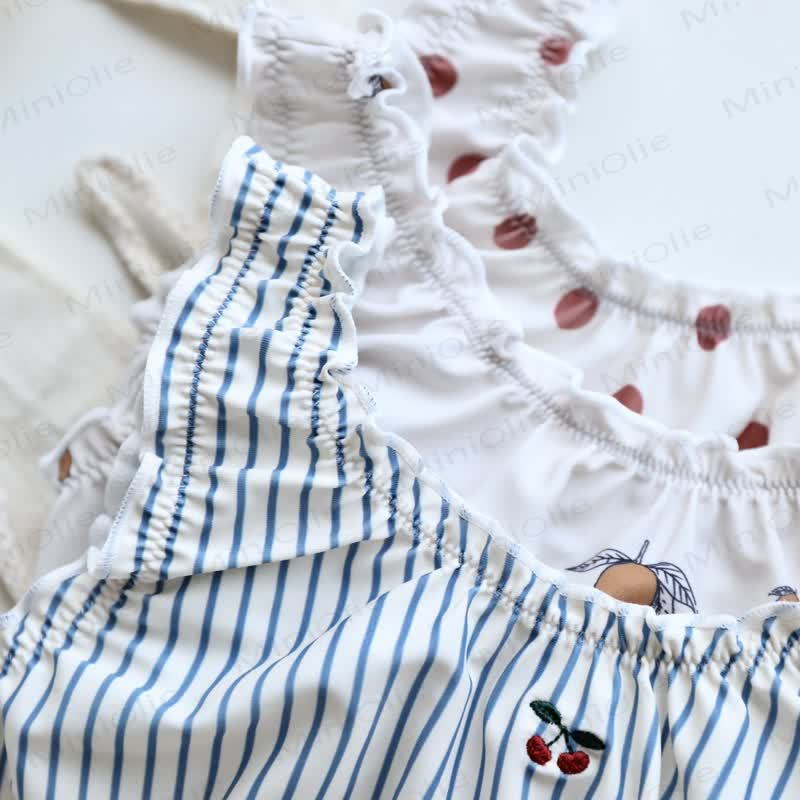 Baby Toddler Striped Lemon Swimsuit with Hat - image 4