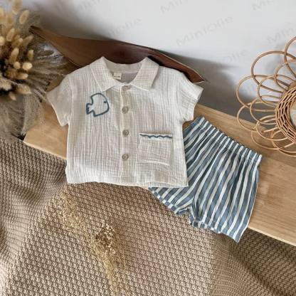 Baby Fish Shirt and Shorts 2-piece Set - image 3