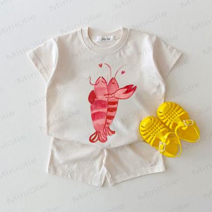 Dancing Loving Lobsters Baby 2-piece White Summer Set - White - 18-24M - image 1