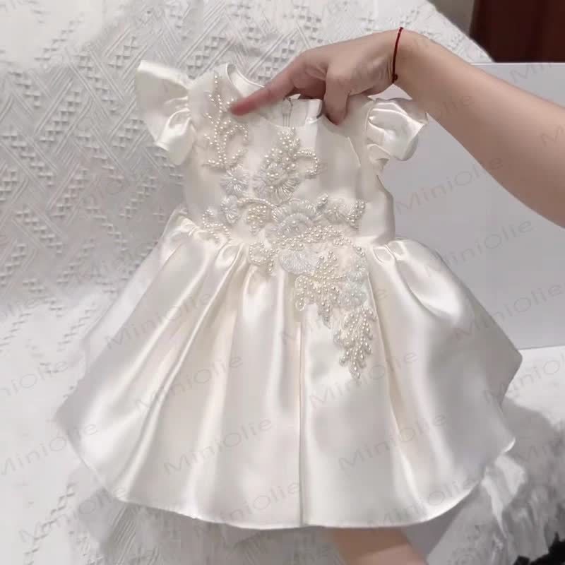 Toddler Girl Birthday White Dress - White - 6-7T - image 1
