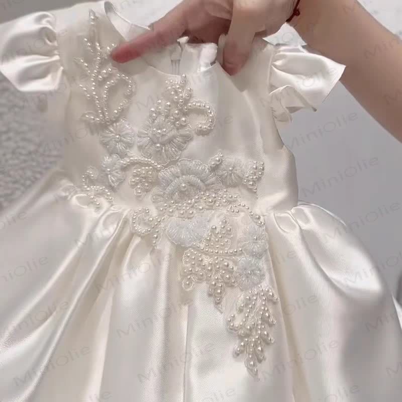 Toddler Girl Birthday White Dress - image 5