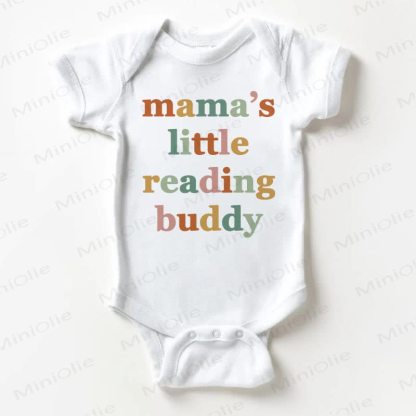 MAMA'S LITTLE READING BUDDY Baby White Bodysuit - White - 18-24M - image 1