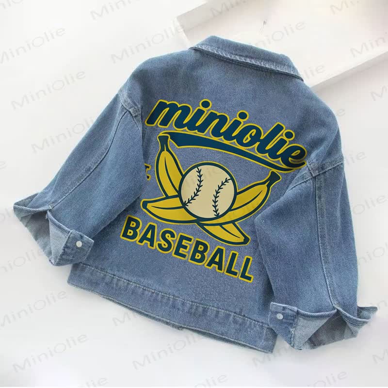 MINIOLIE BASEBALL Toddler Kid Denim Jacket - Blue - 10-11T - image 1